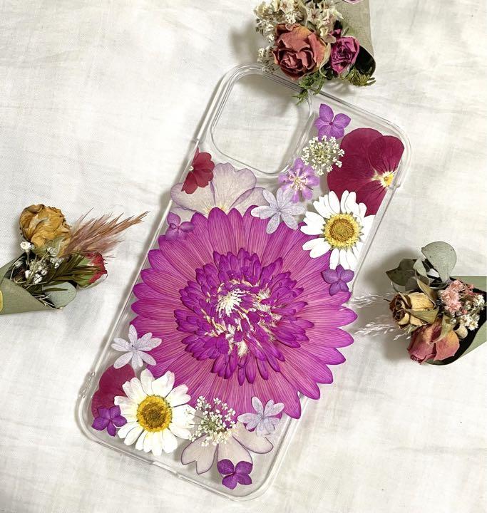 最も優遇 ピンク ガーベラ 押し花 スマホケース Android Iphone ケース Www Tododescuento Cl