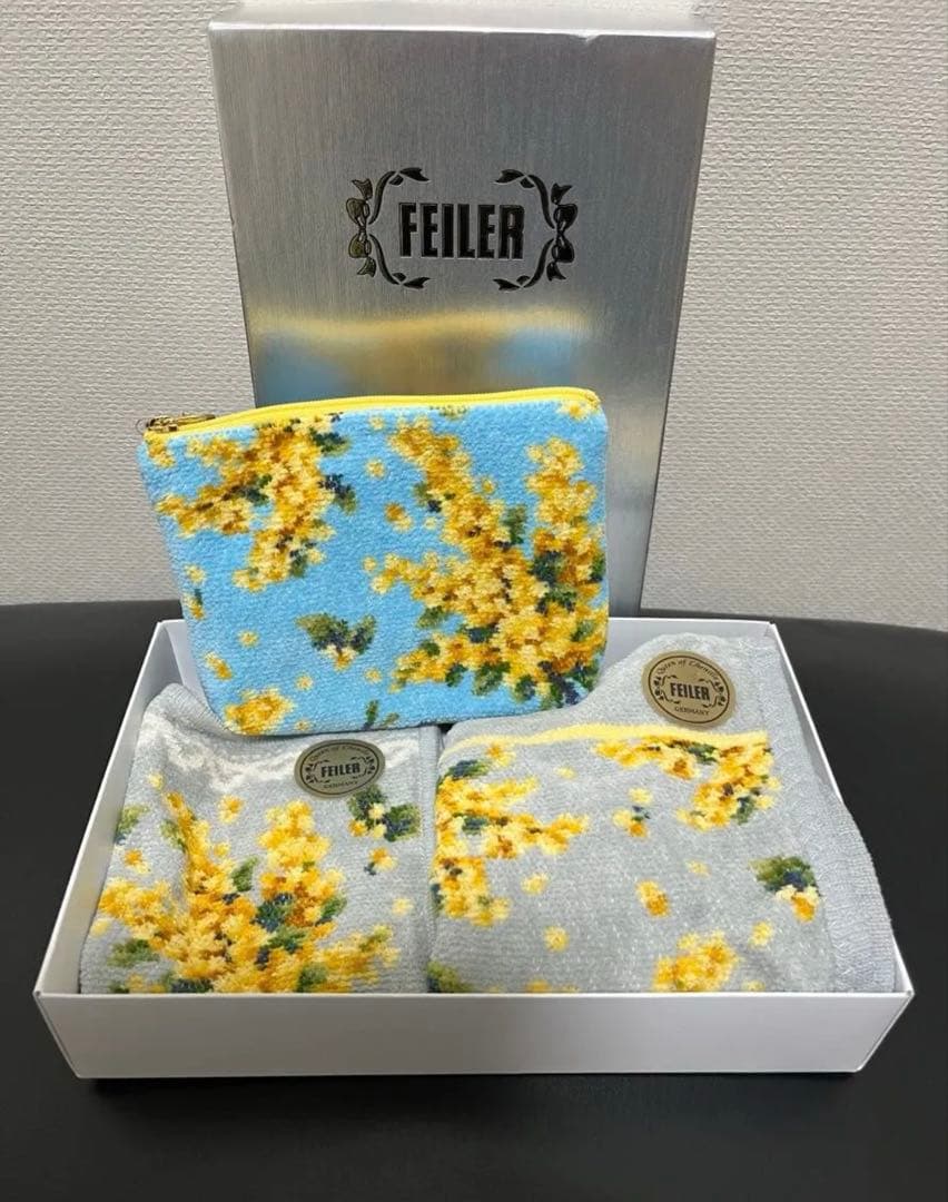 フエイラー ミモザソラーレ タオルハンカチ ゲストタオル ポーチ FEILER