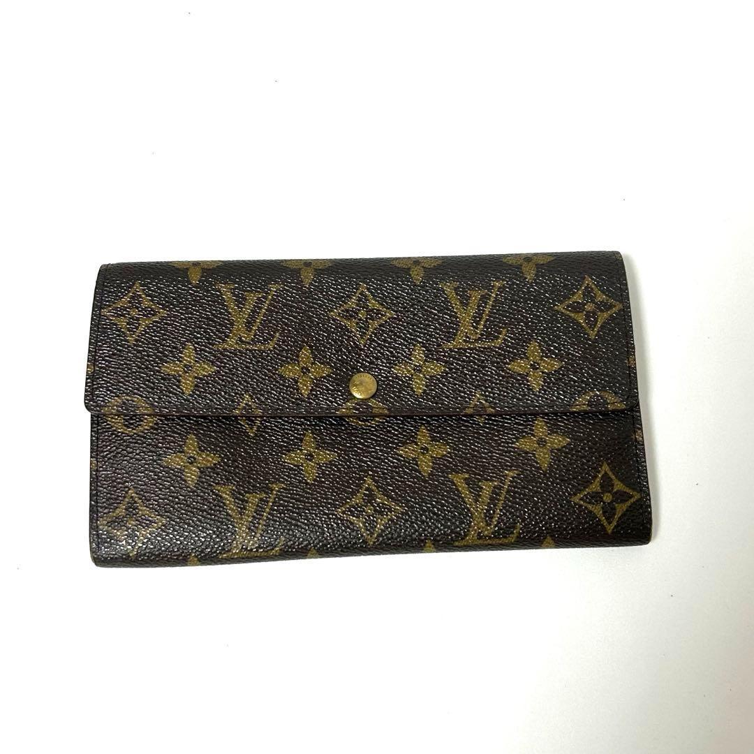 【良品】Louis Vuitton ルイヴィトンモノグラム ポルトフォイユ・サラ