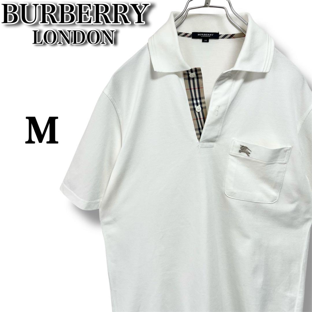 バーバリーBURBERRY　ポロシャツ 　Tシャツ　ホースロゴ刺繍　ノバチェック BURBERRYバーバリー✨️半袖 ポロシャツ 刺繍 ホースロゴ ノバ