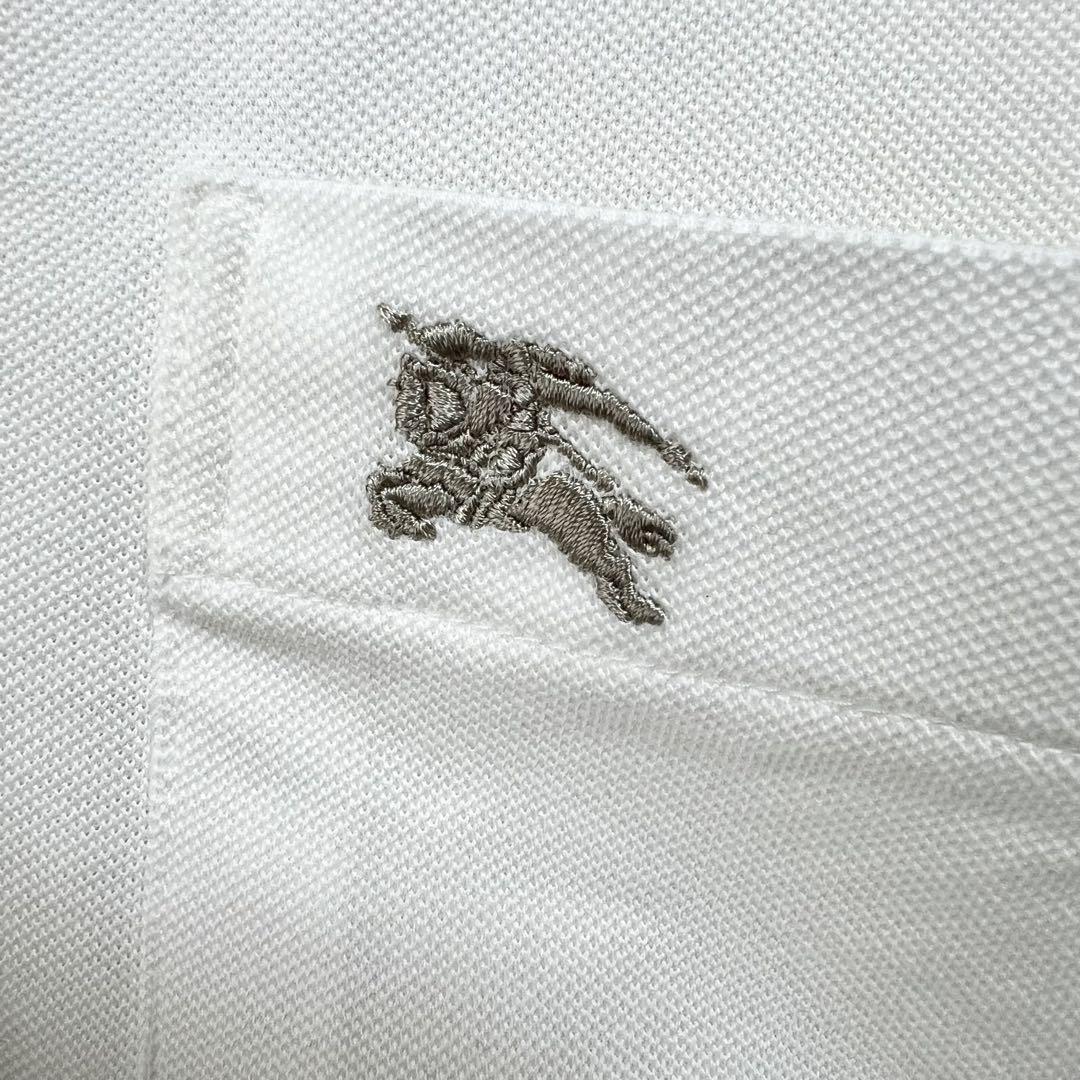 BURBERRY半袖ポロシャツ♦ノバチェック ホース刺繍Mサイズ新品未着用品 バーバリーロンドン ポロシャツ 半袖 ノバチェック柄 ホース刺繍