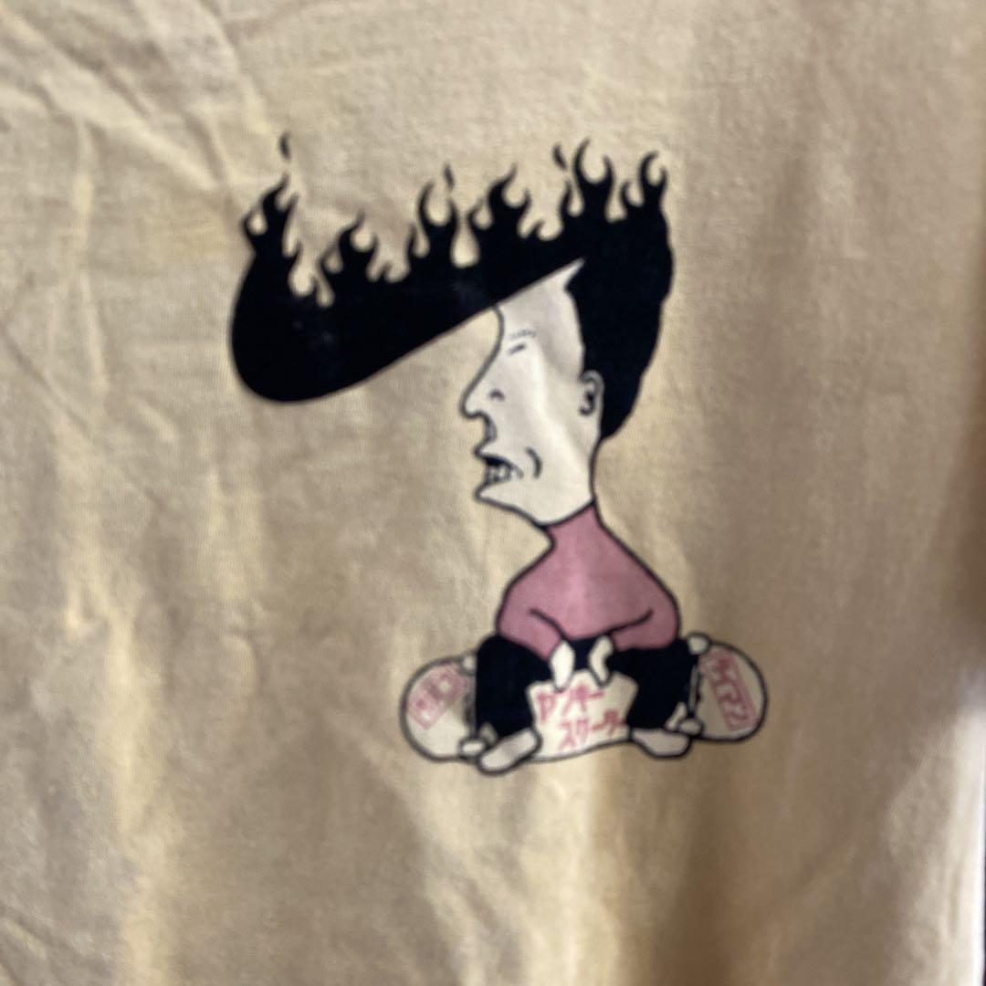 REMIRELIEF Tシャツ ダメージ加工 ヤンキースケーター★ブラウン