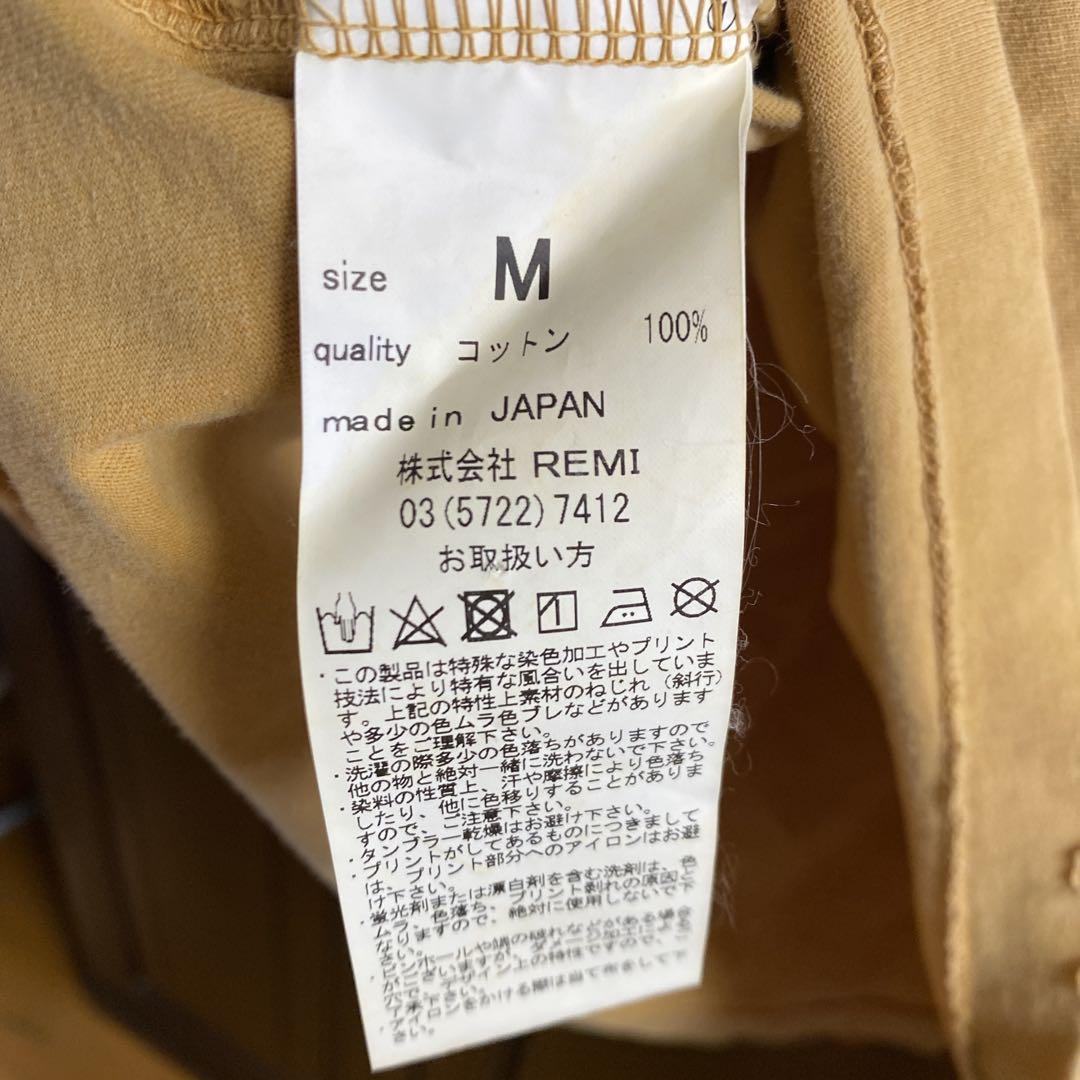REMIRELIEF Tシャツ ダメージ加工 ヤンキースケーター★ブラウン