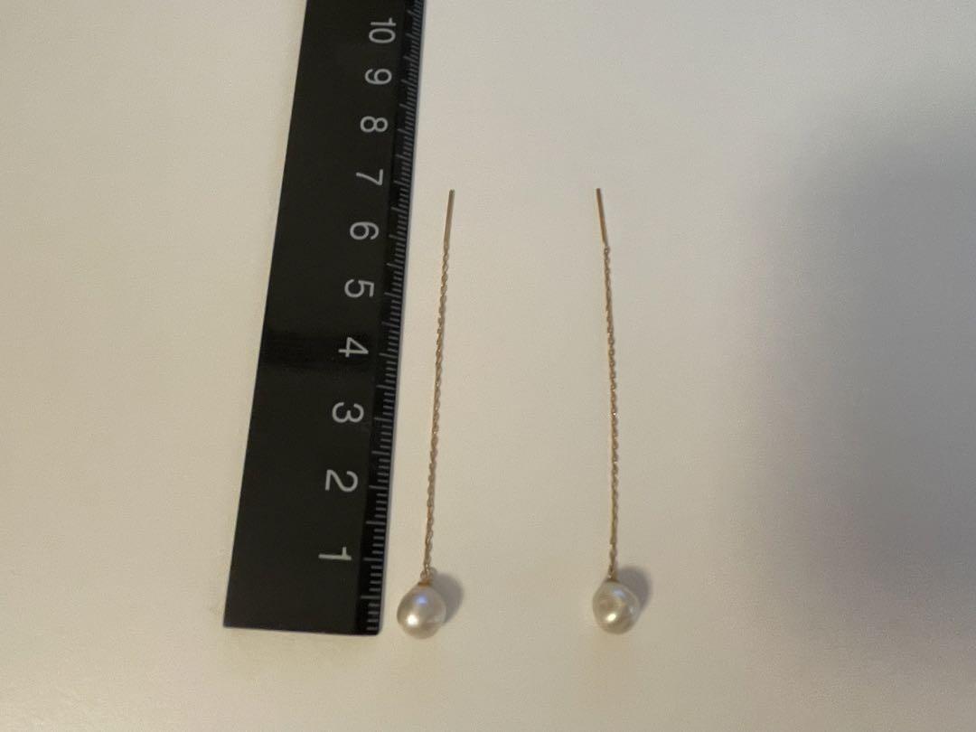 美品】神保真珠商店 アメリカン パール ピアス k10 箱なし