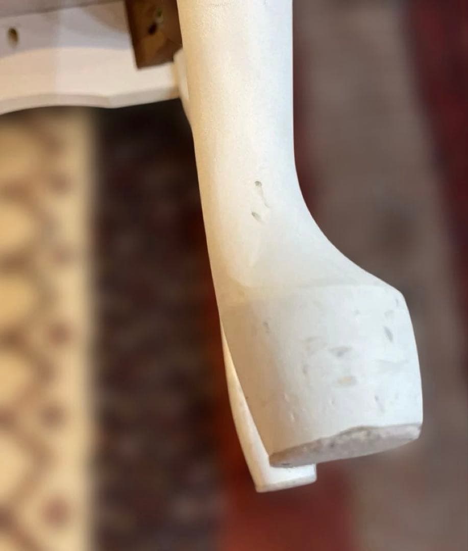 ロココ調アンティーク風姫家具白家具猫足 淡いピンク