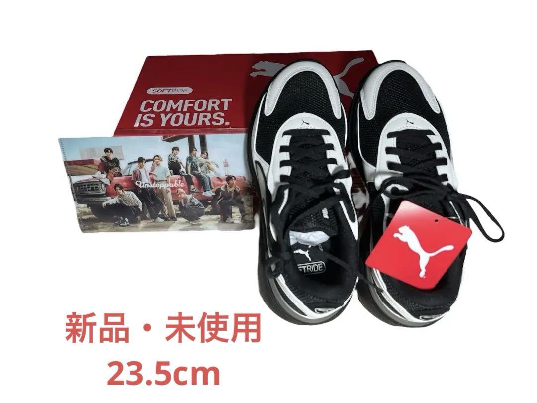 靴 PUMA SOFTRIDE EXO NUOSV.GRAY/BLACK