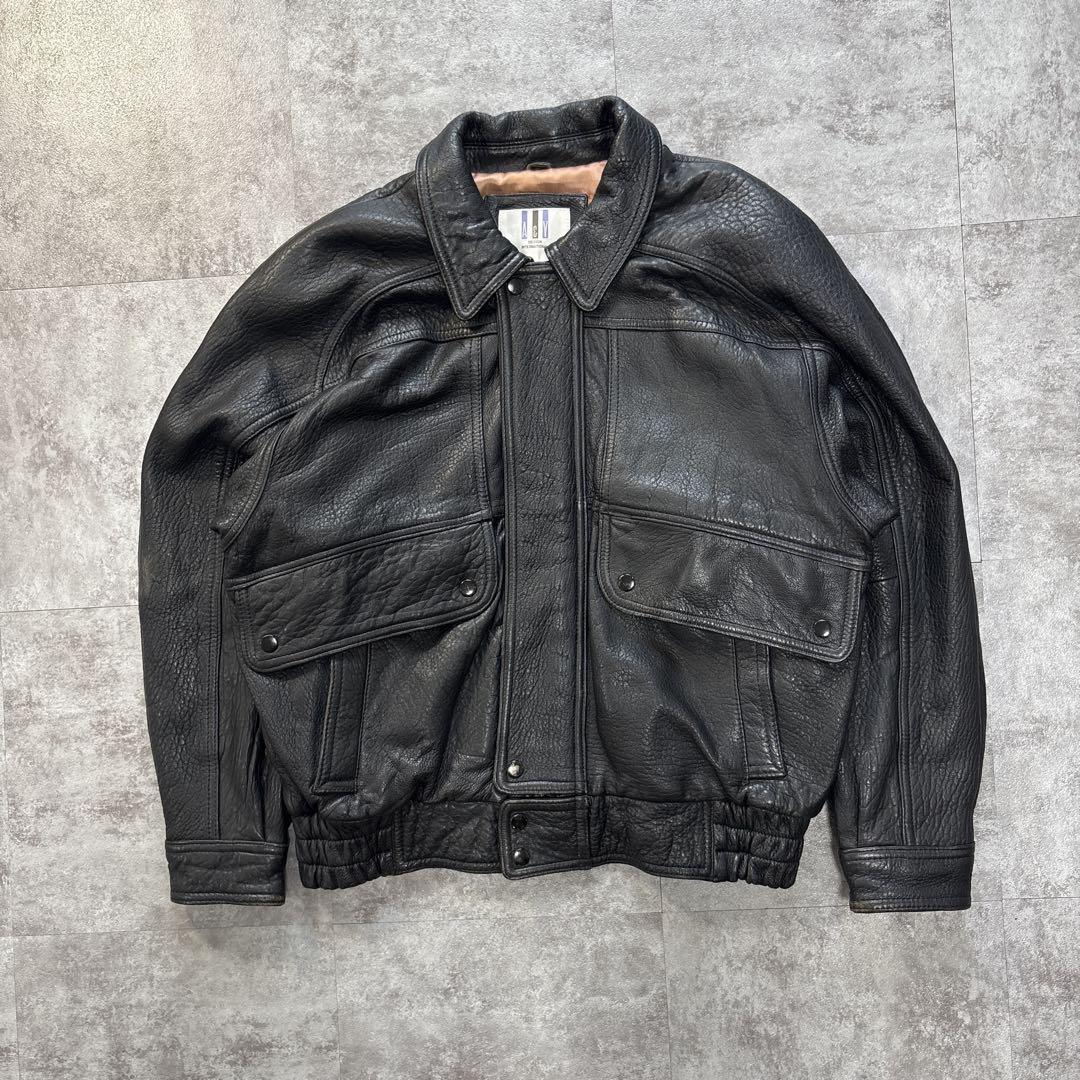 80s A-2 real leather bomber jacket vtg - メルカリ