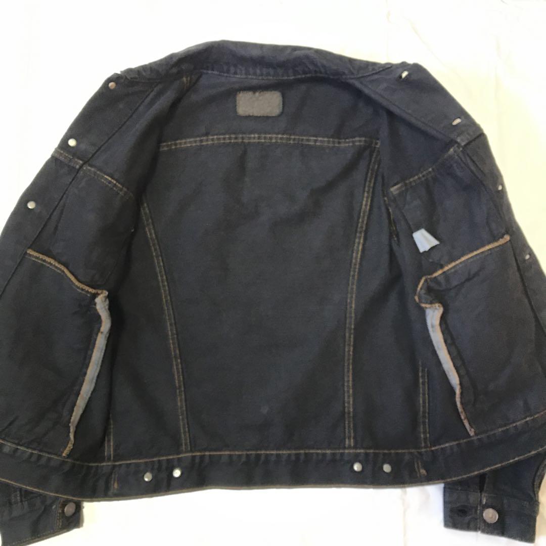 Levi'sブラック トラッカージャケット USA製 後染め