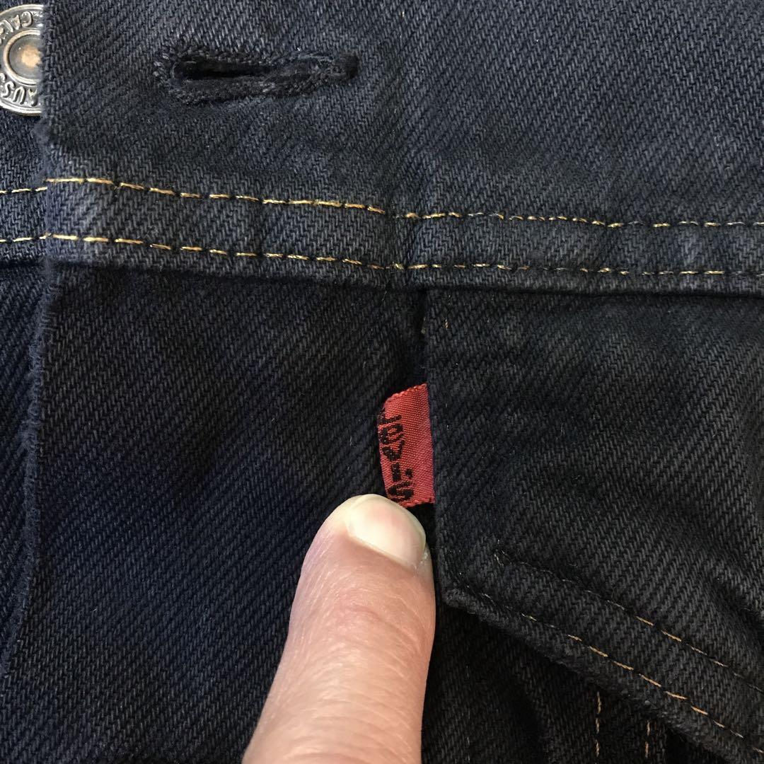 Levi'sブラック トラッカージャケット USA製 後染め