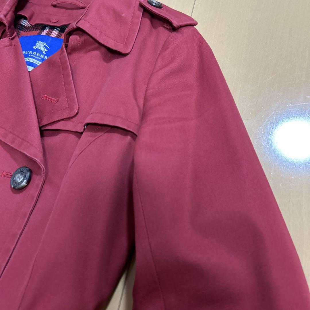 【美品】迅速発送⭐️バーバリーブルーレーベル　38　トレンチ　赤　お値下げ中❗️