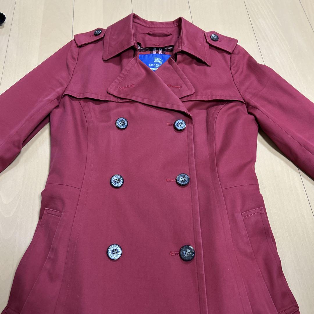 【美品】迅速発送⭐️バーバリーブルーレーベル　38　トレンチ　赤　お値下げ中❗️
