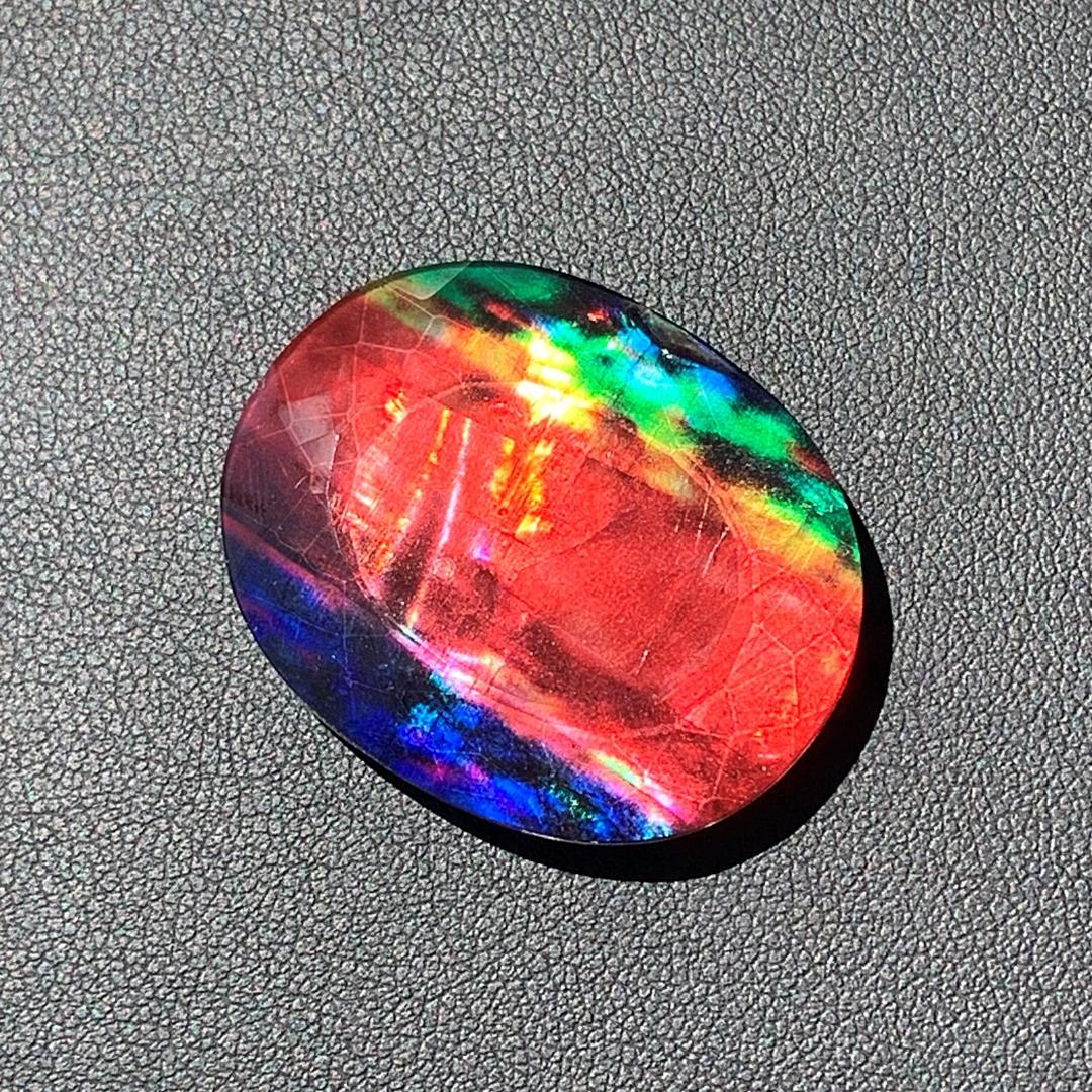 紅炎の奇跡 アンモライト 54.30ct 鑑定書付 天然石 標本 宝石 原石