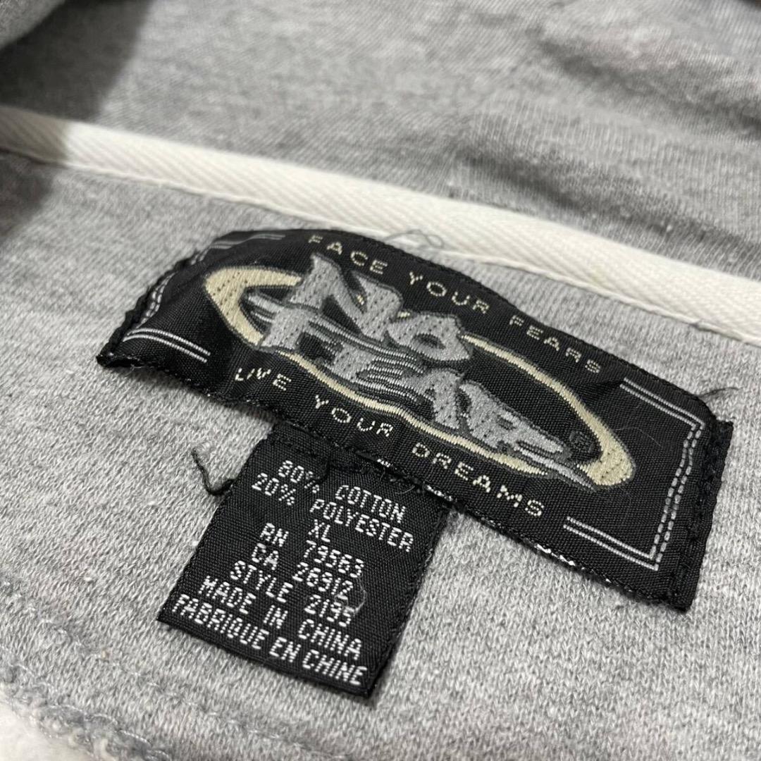NO FEAR スウェットパーカー ハーフジップ 刺繍ロゴ カリフォルニア発