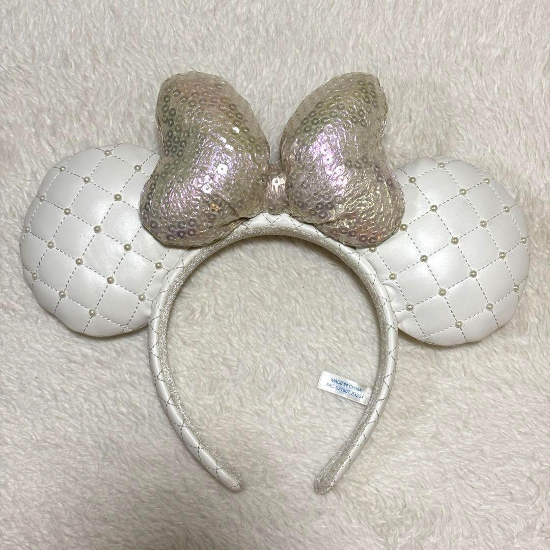 ディズニー カチューシャ パール キルティング ミニー 大人