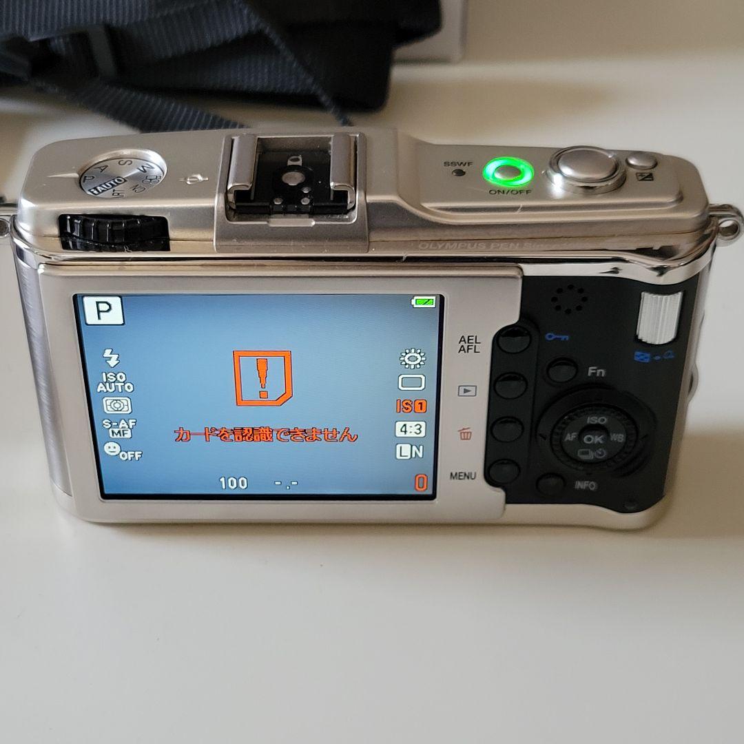 【ジャンク品】OLYMPUS PEN E-P1 シルバー レンズキット オリンパス ミラーレス OLYMPUS PEN E-P1 レンズキット シルバー