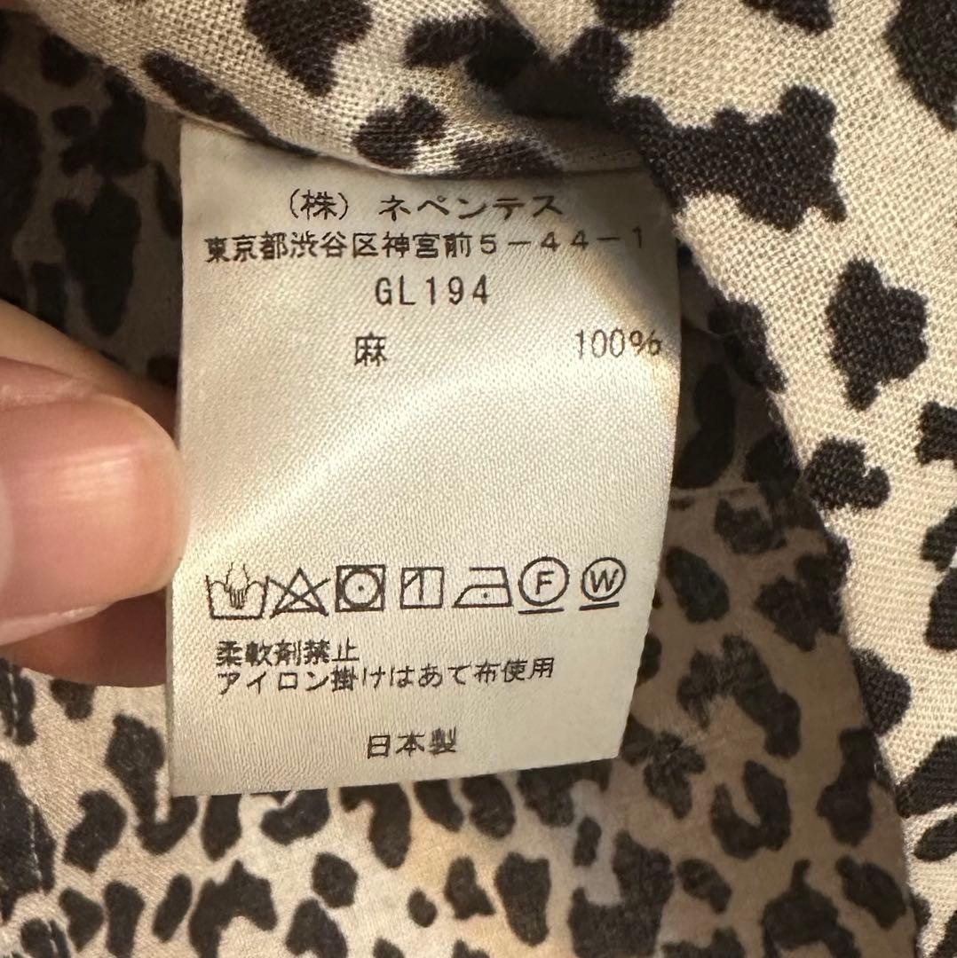 ニードルズ レオパード ヒョウ柄 リネン 長袖 オープン シャツS Needles WWW_OLIVIERBERNSTEIN_COM