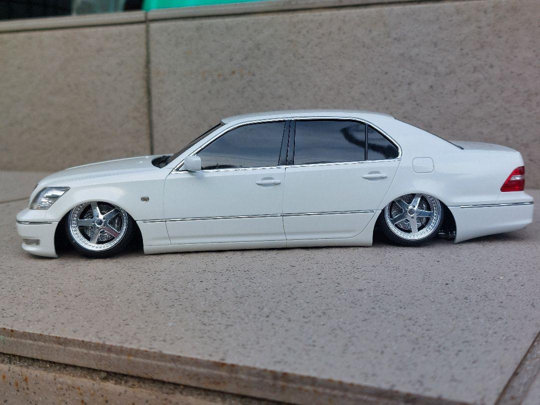 【気質アップ】 アオシマ プラモ ホイール セルシオ タイヤ ミニカー