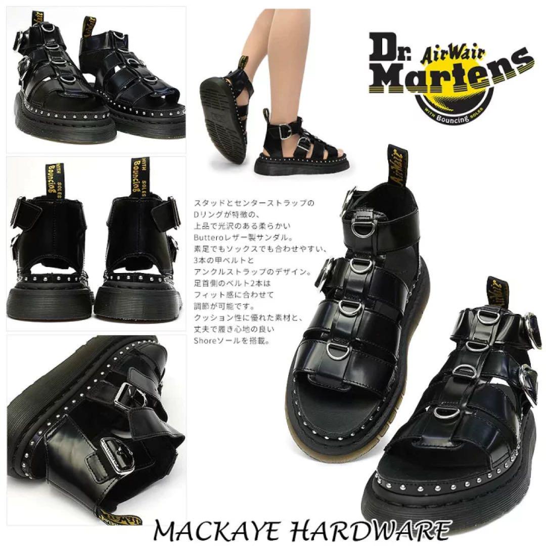 Dr.Martens サンダル MACKAYE HDW レザー ブラック UK5