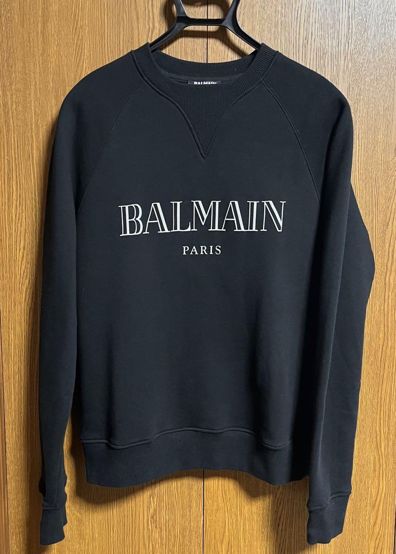 バルマン BALMAIN ロゴ スウェット ブラック 旧ロゴ トレーナー