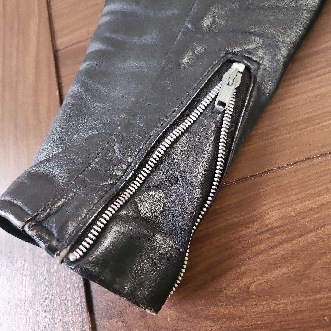 黒 レザー シングルライダースジャケット 38 DIESEL BLACKGOLD