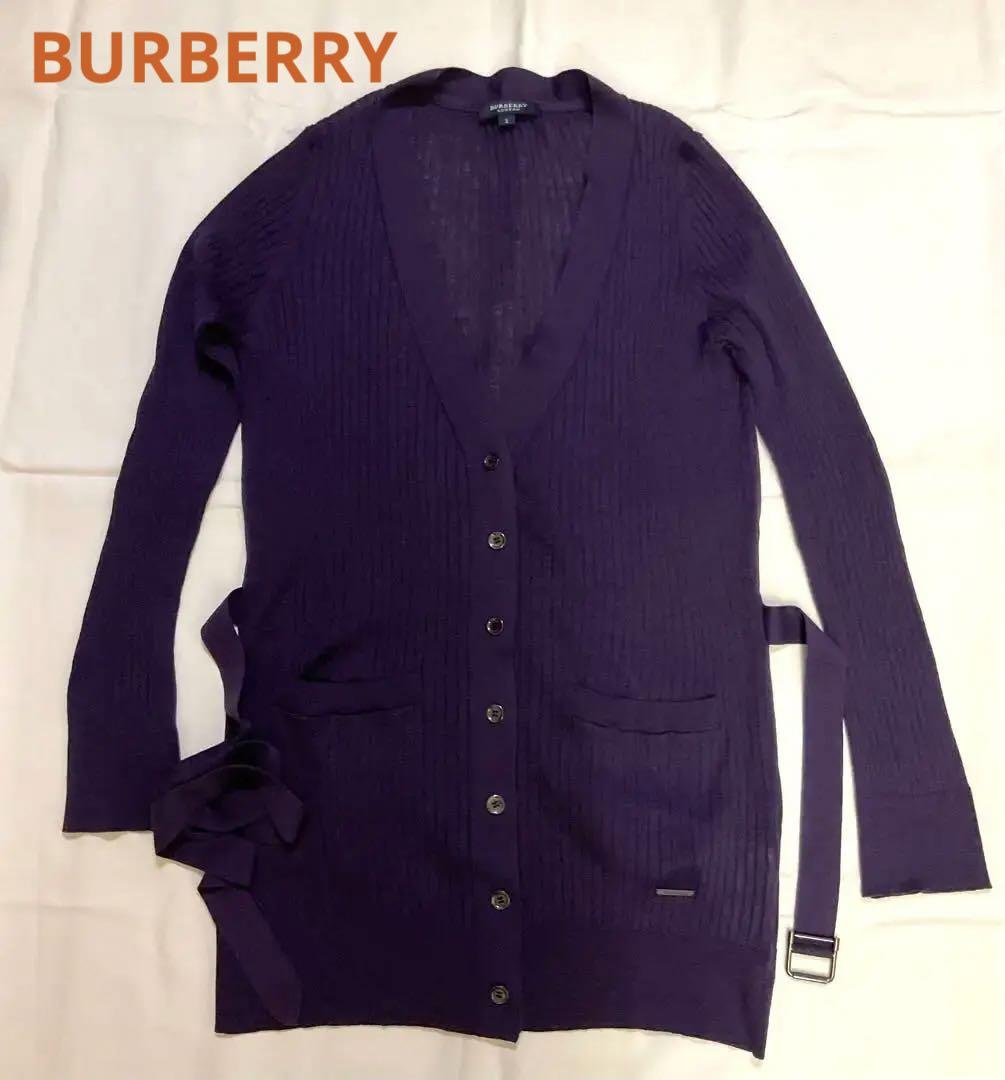 着後レビューで 送料無料】 BURBERRY ハイゲージ リブ カーディガン