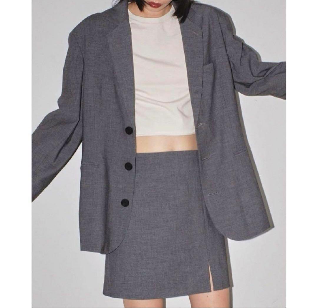 todayful Heather Over Jacketチャコールグレー 36