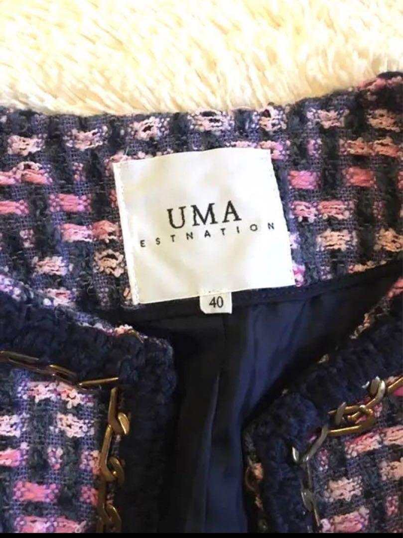 UMA ESTNATION ツイードジャケット タイトスカート セットアップ