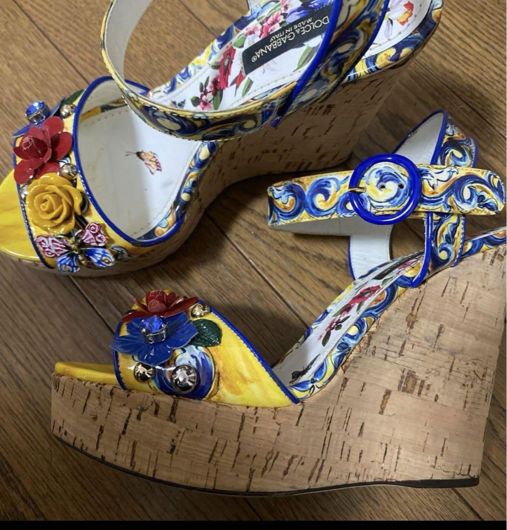 ドルチェ&ガッバーナ　ウェッジソール　サンダル　ドルガバ　DOLCE&GABB