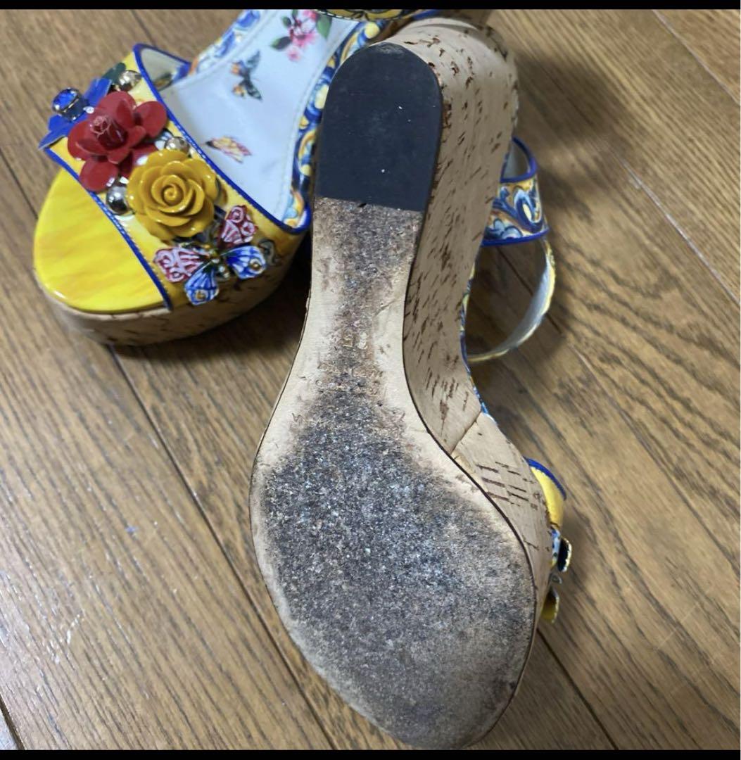 ドルチェ&ガッバーナ　ウェッジソール　サンダル　ドルガバ　DOLCE&GABB