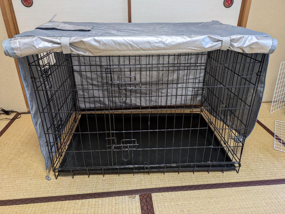 中型犬用防水カバー付きケージ