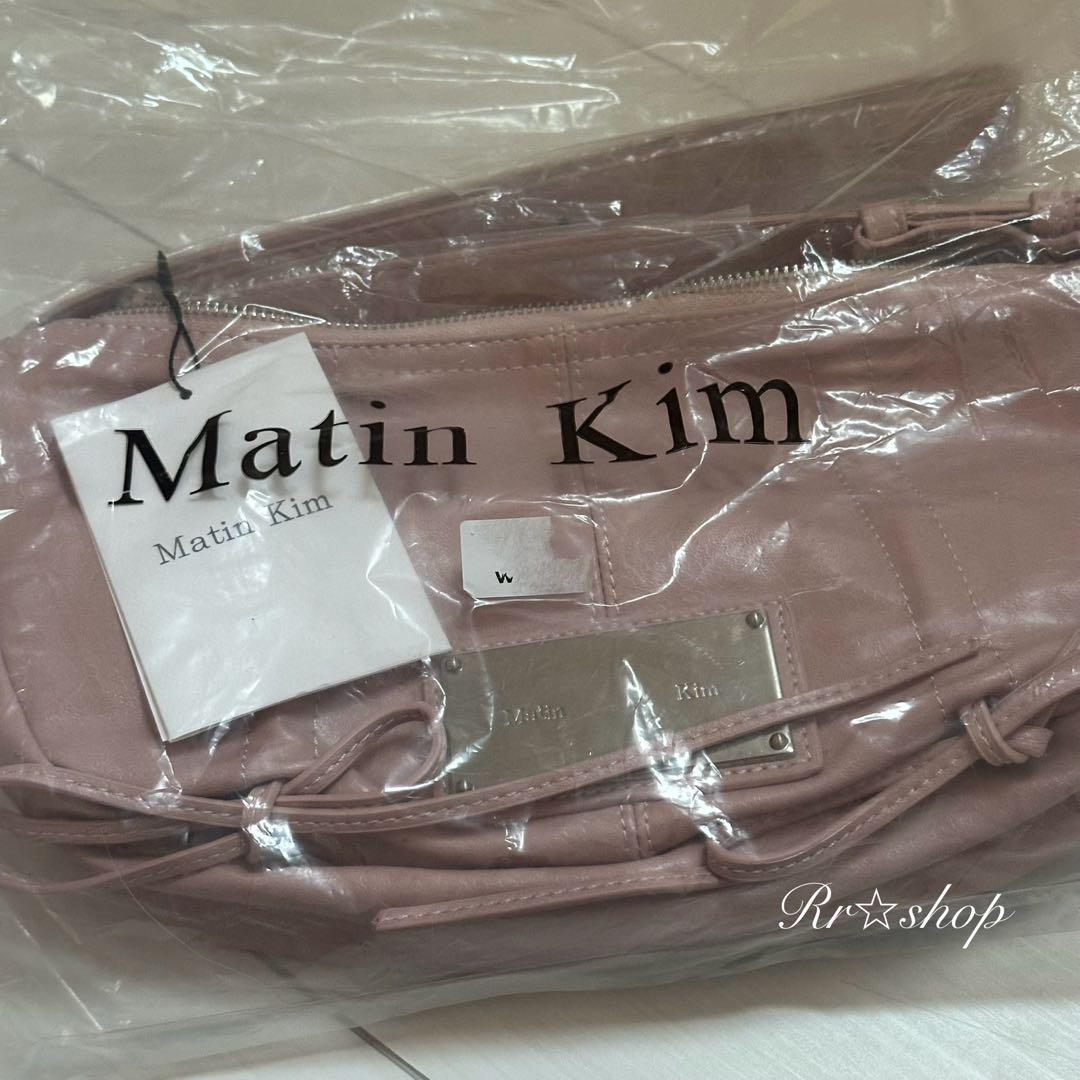 Matin Kimシャーリング リボンラウンドバッグ ショルダーバッグ