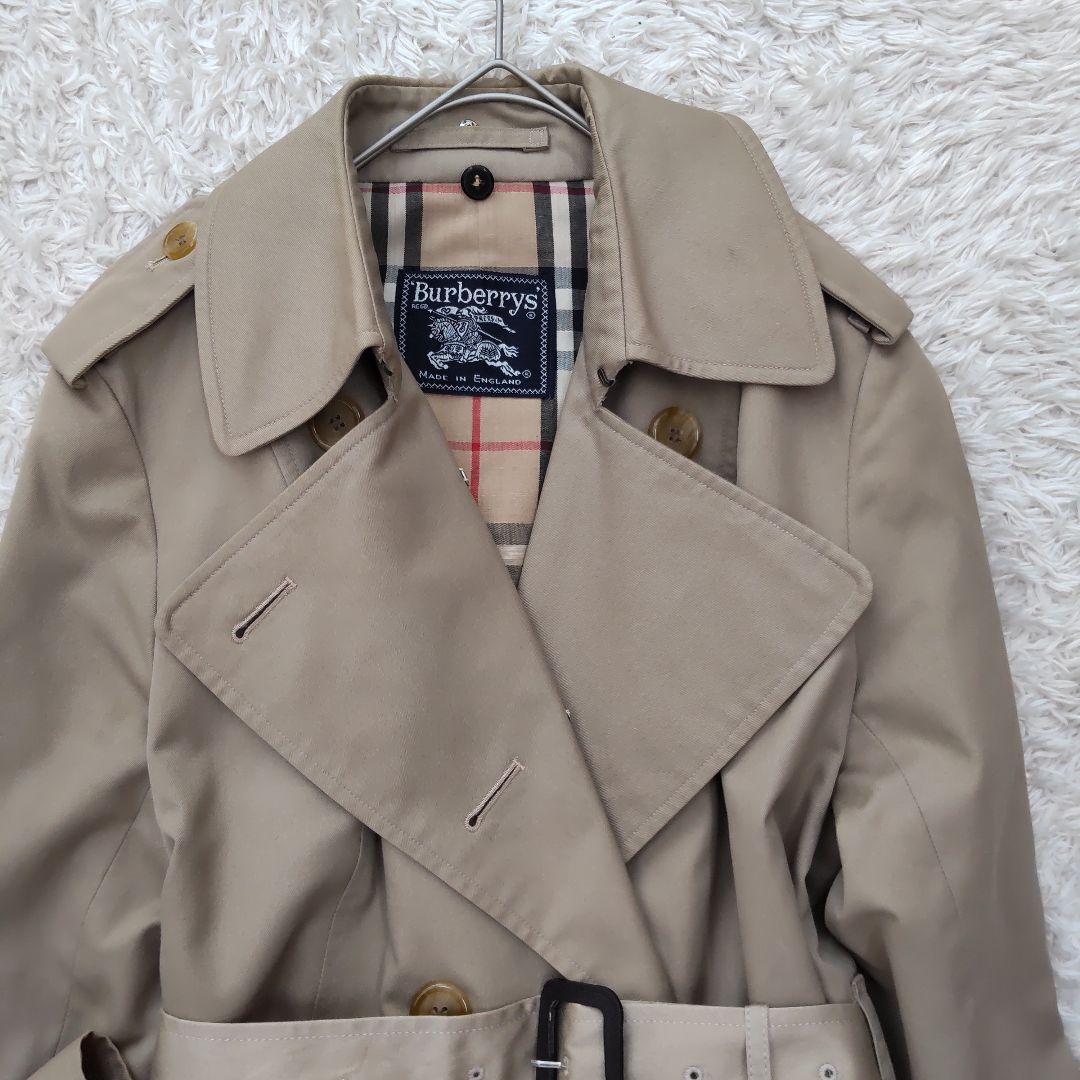 美品 バーバリー トレンチコート ベージュ ロング丈 M～L相当 ノバチェック