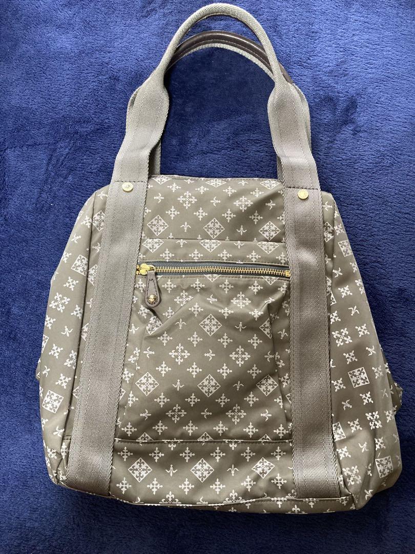 russet グレー プリントデザイン バッグバッグ
