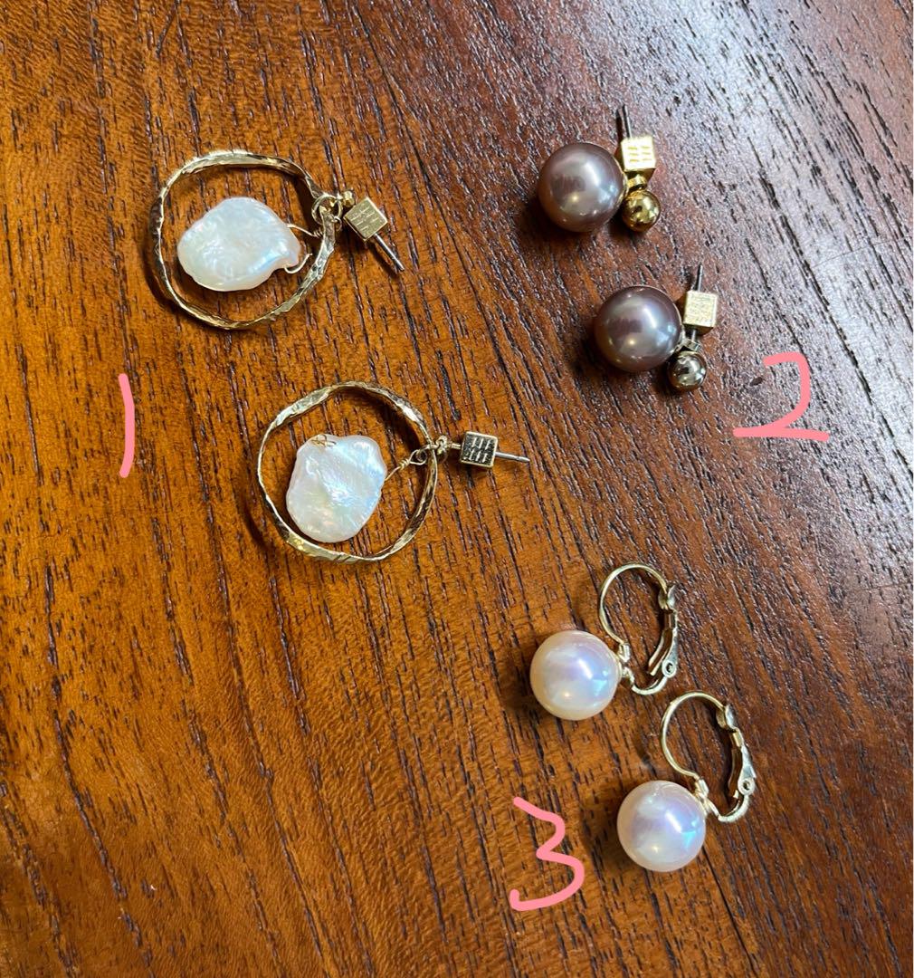 mimi33・パールピアス(両耳用) 3点セット - メルカリ