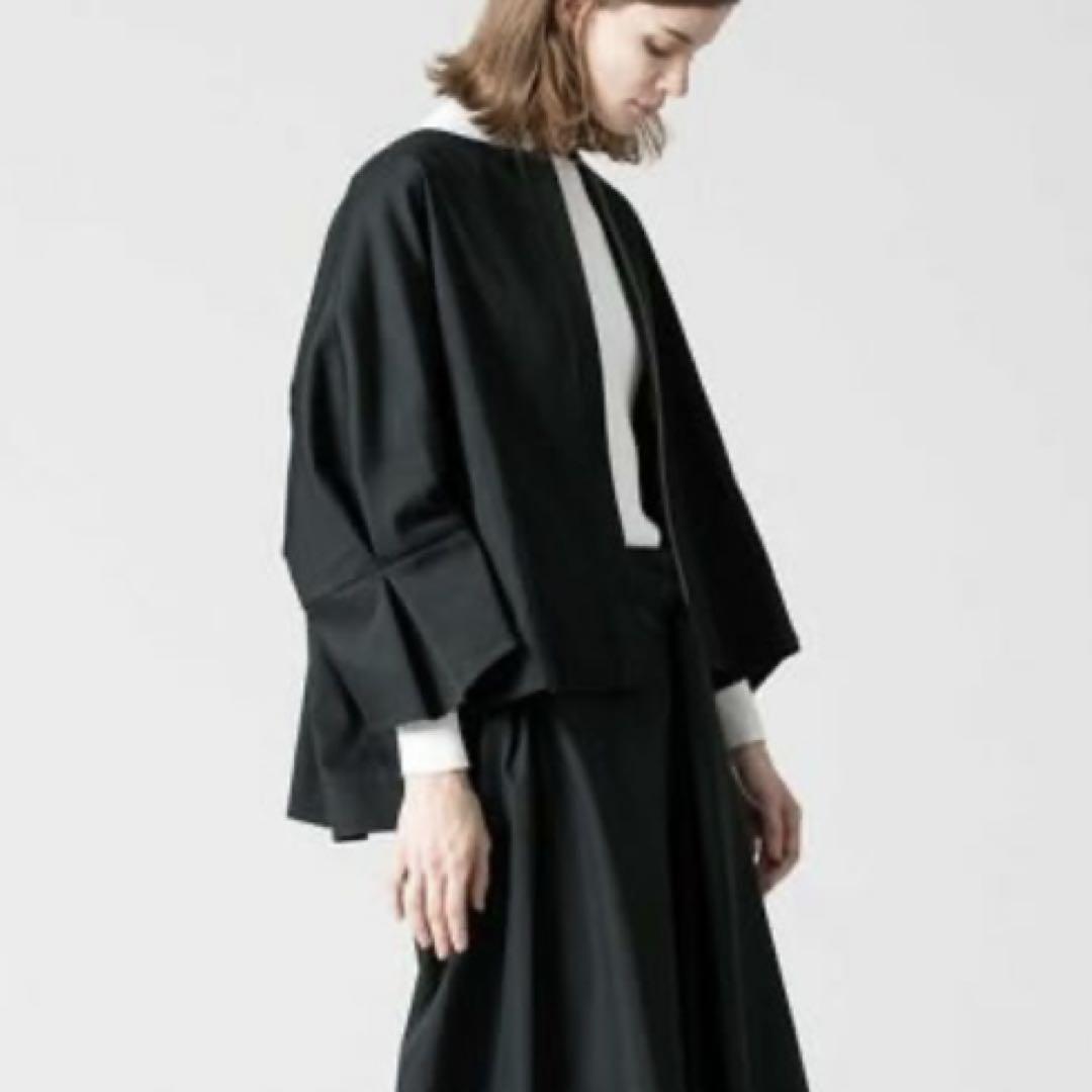 極美品　ADORE アドーア　ノーカラージャケット　38 黒　2020SS