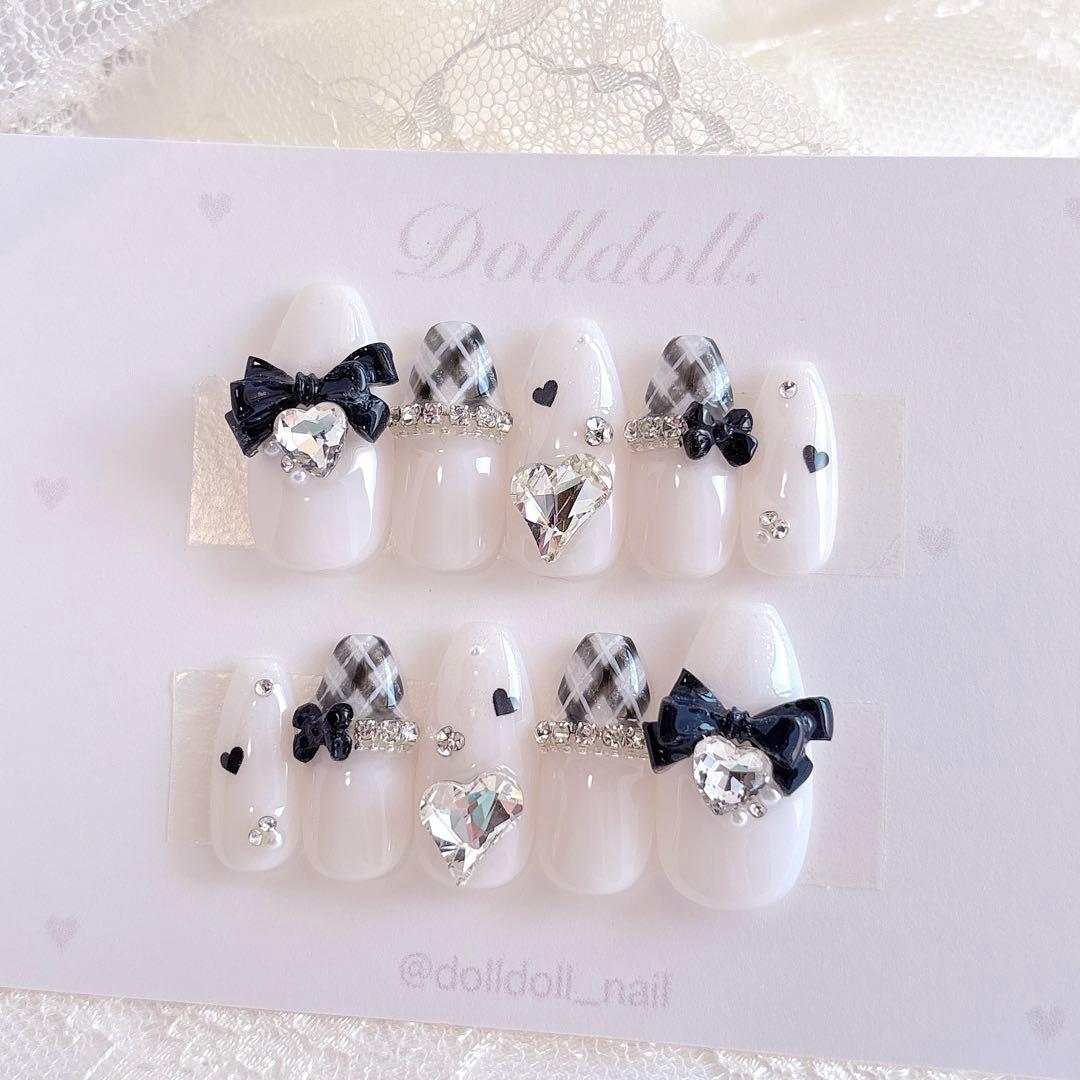 ネイルチップ 韓国 ワンホン フレンチガーリー ちゅるん ネイルチップ 韓国 ワンホン フレンチガーリー ちゅるん