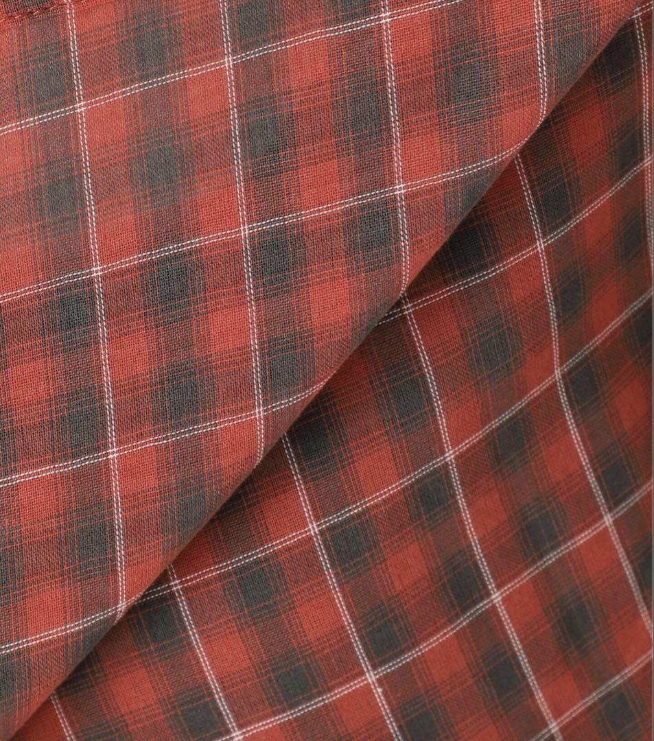 Spick and Span コットンボイルチェック長袖シャツ　赤