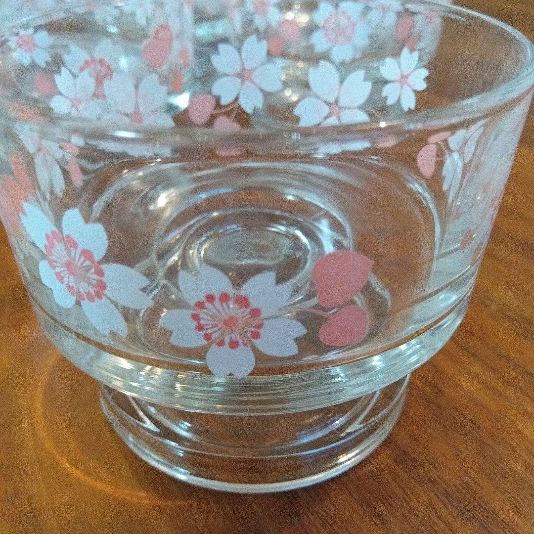 昭和レトロ桜の花柄デザートカップ 5個セット イタリア製