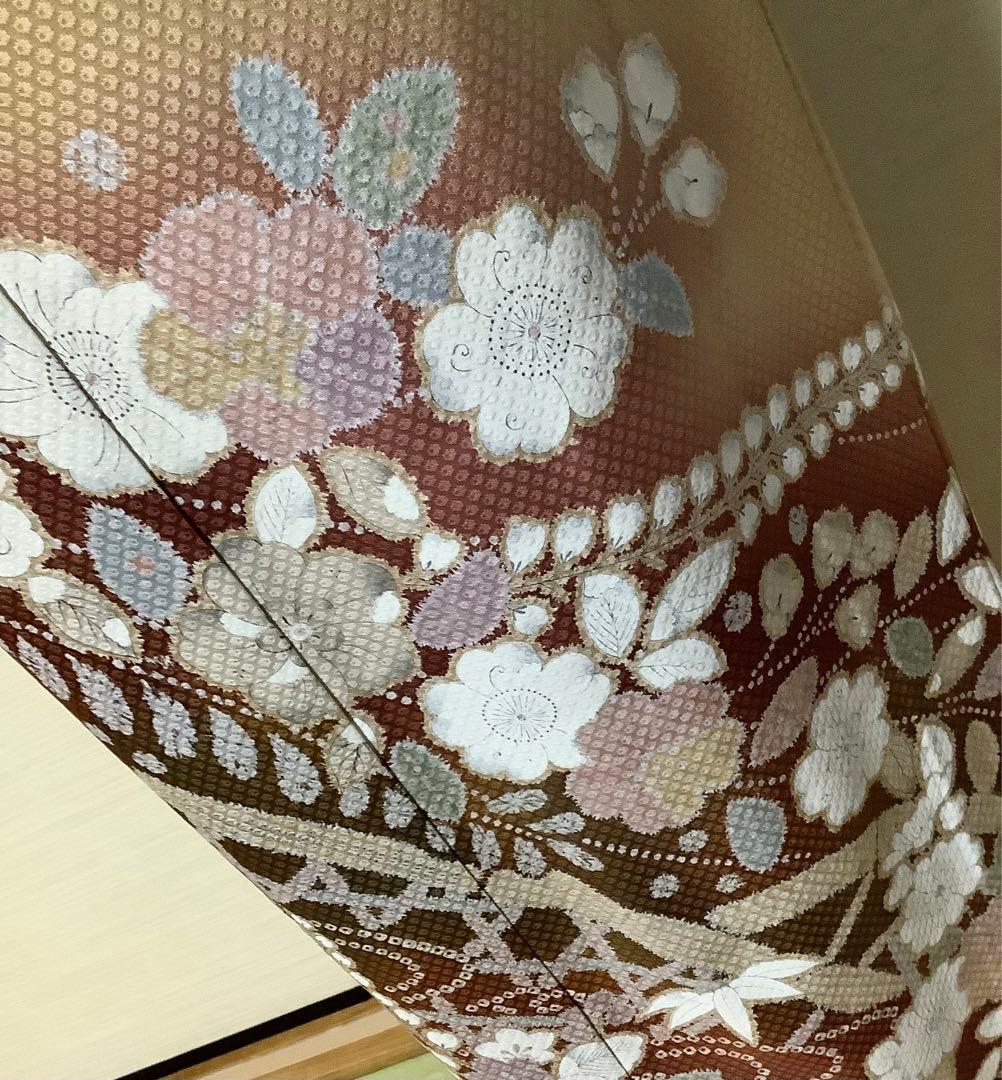 正絹訪問着 辻が花 暈し染め ⑨( 留袖、紬、袋帯なども出品) - メルカリ