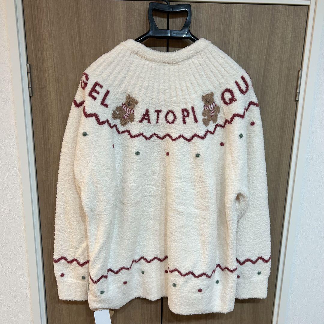 ジェラートピケ ノルディックプルオーバー＆ロングパンツセット アイボリー
