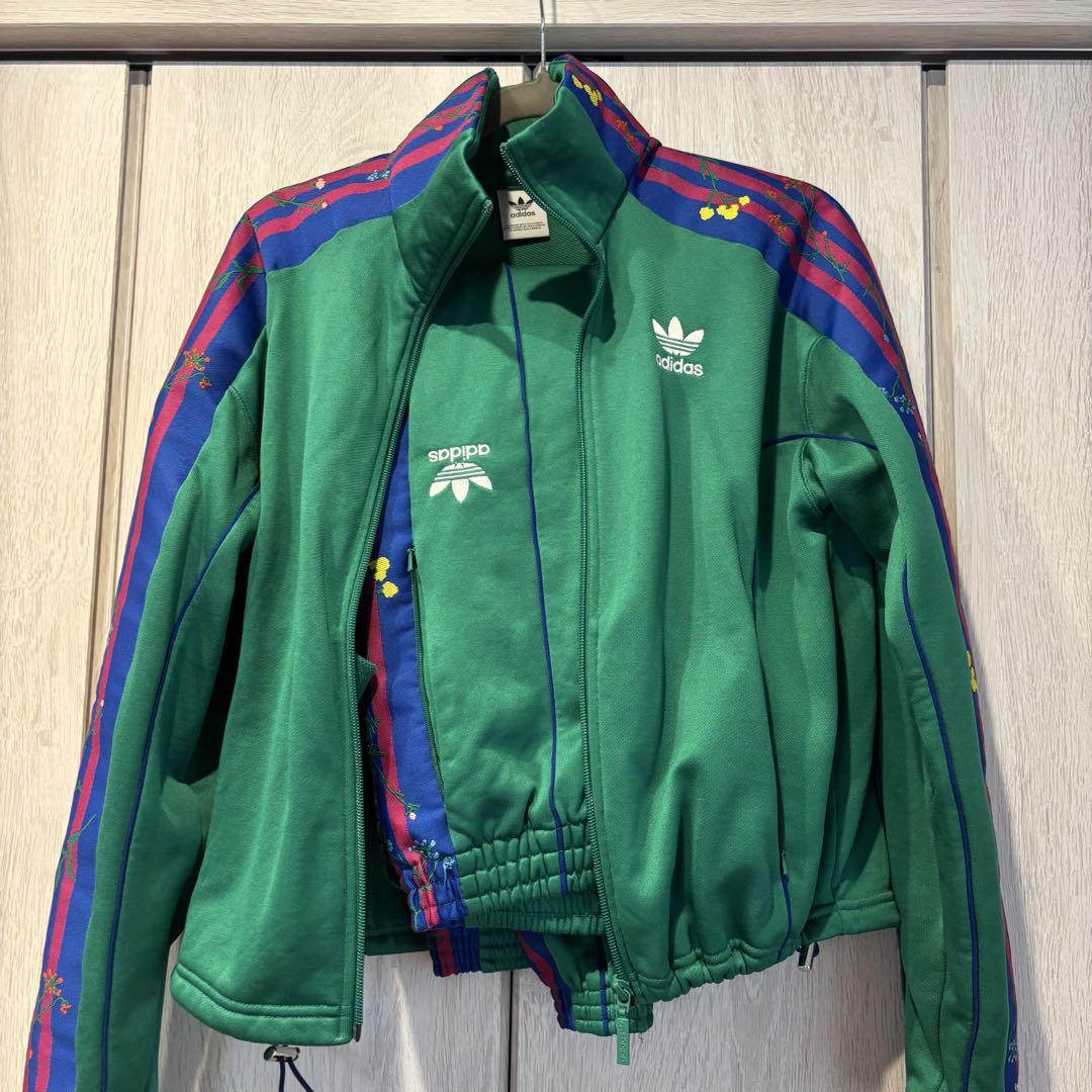 adidas グリーン ジャージ　上下セット