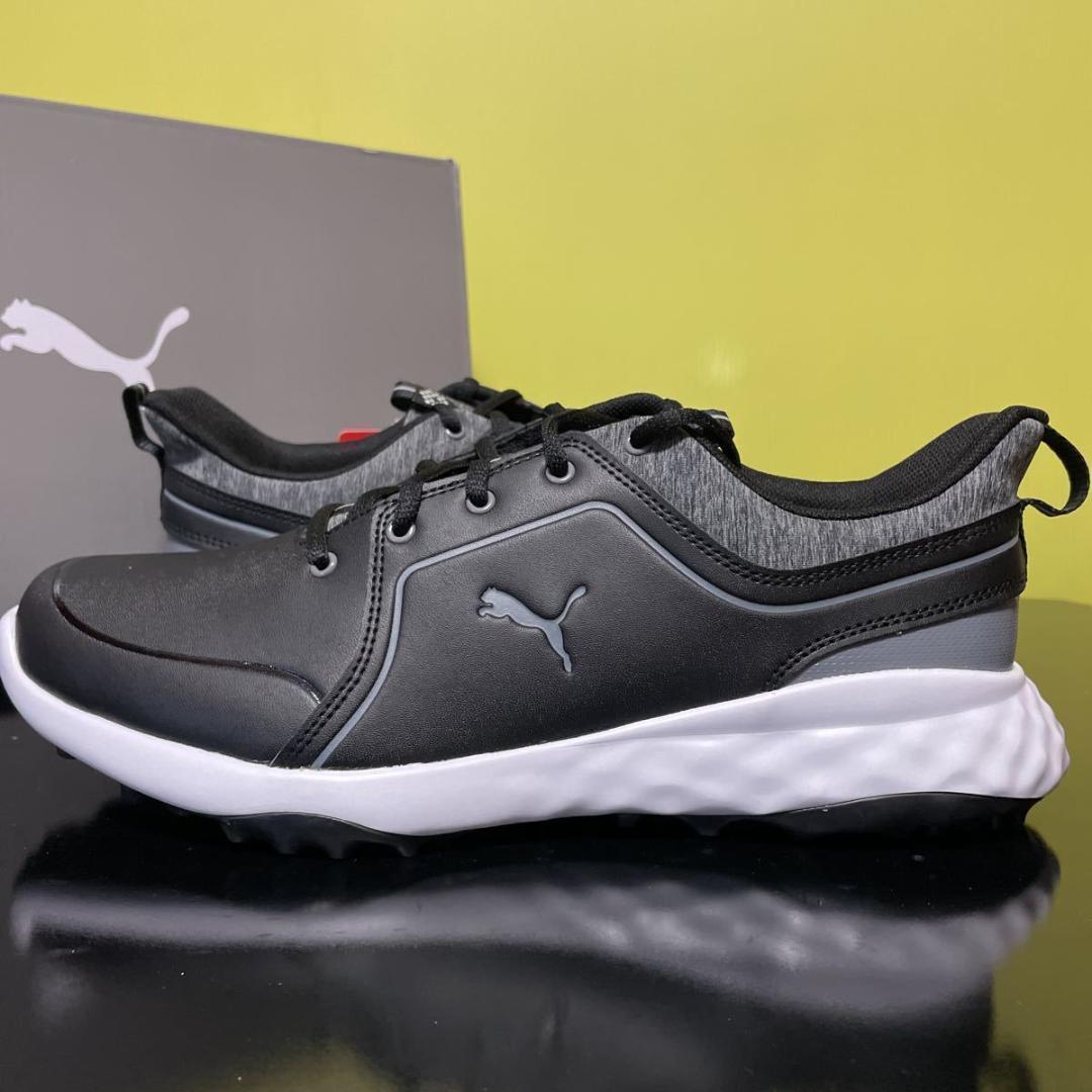 PUMA ゴルフシューズ スパイクレス 28.0cm 一回使用 新品 PUMA プーマ スパイクレス ゴルフシューズ 28.0cm ブラックSV