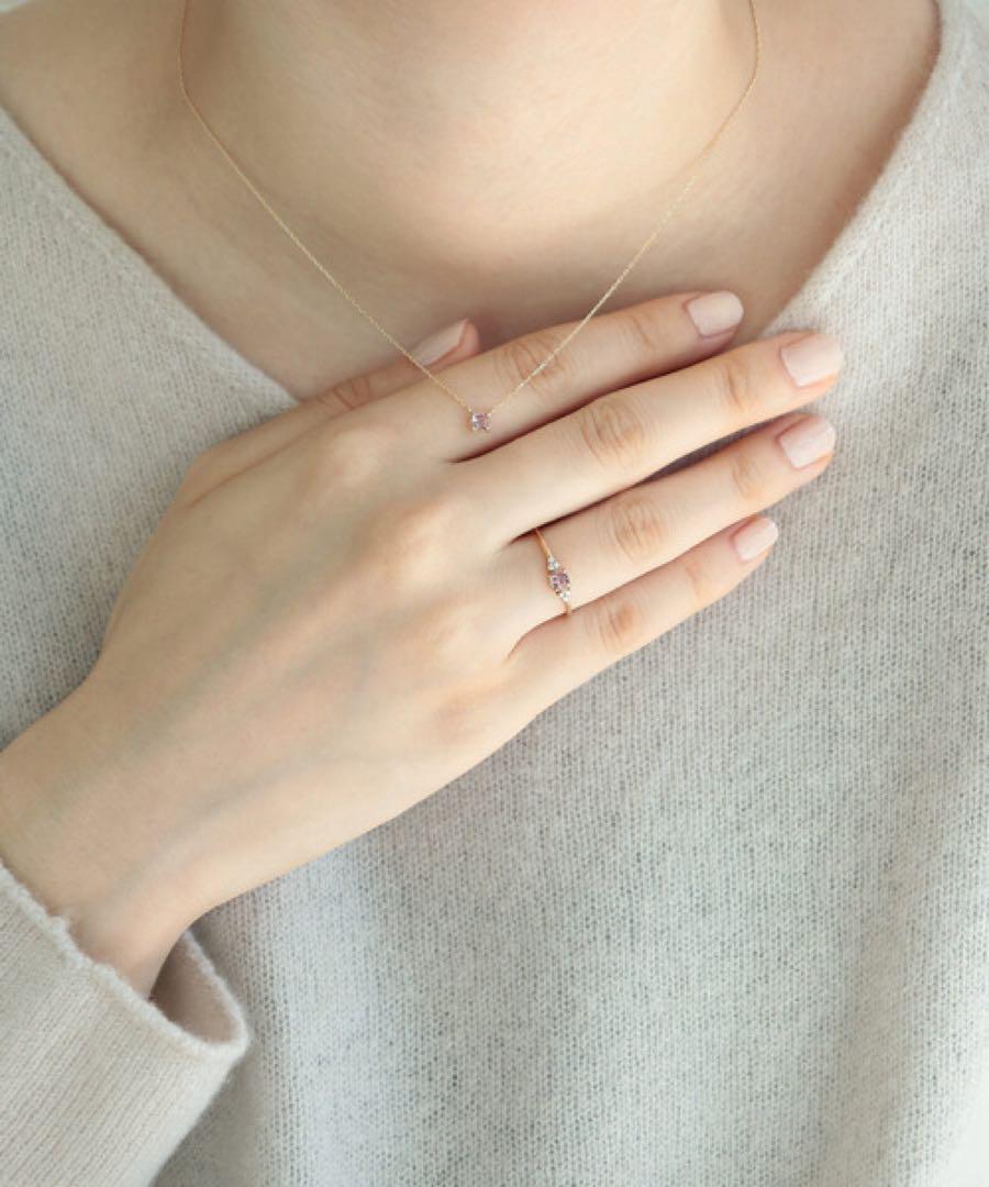 鈴*木様 ノワールドプーペ K10 Lucia シャンパンガーネット ネックレス