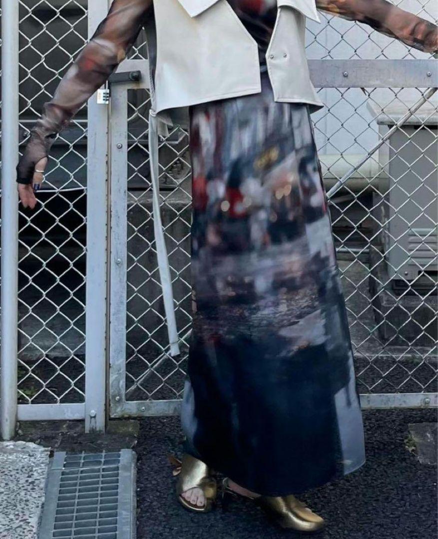 DAILY LIFE SCENERY SHEER SKIRT アメリヴィンテージ DAILY LIFE SCENERY SHEER SKIRT アメリヴィンテージ