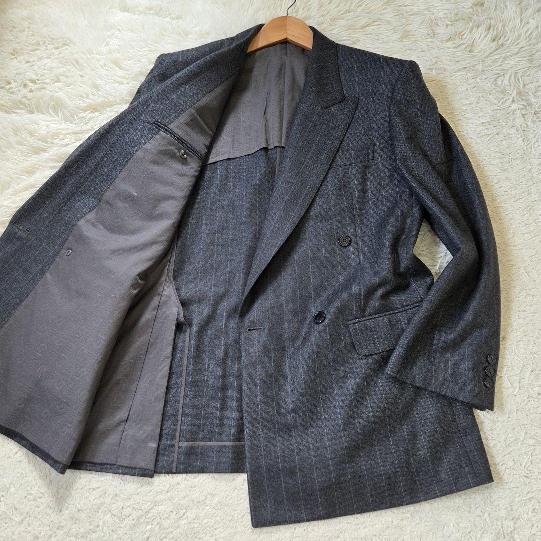 ランバン　ダブル　スーツ　グレー LANVIN ランバン スーツ （52(チェスト102/身長180cm)：メンズ