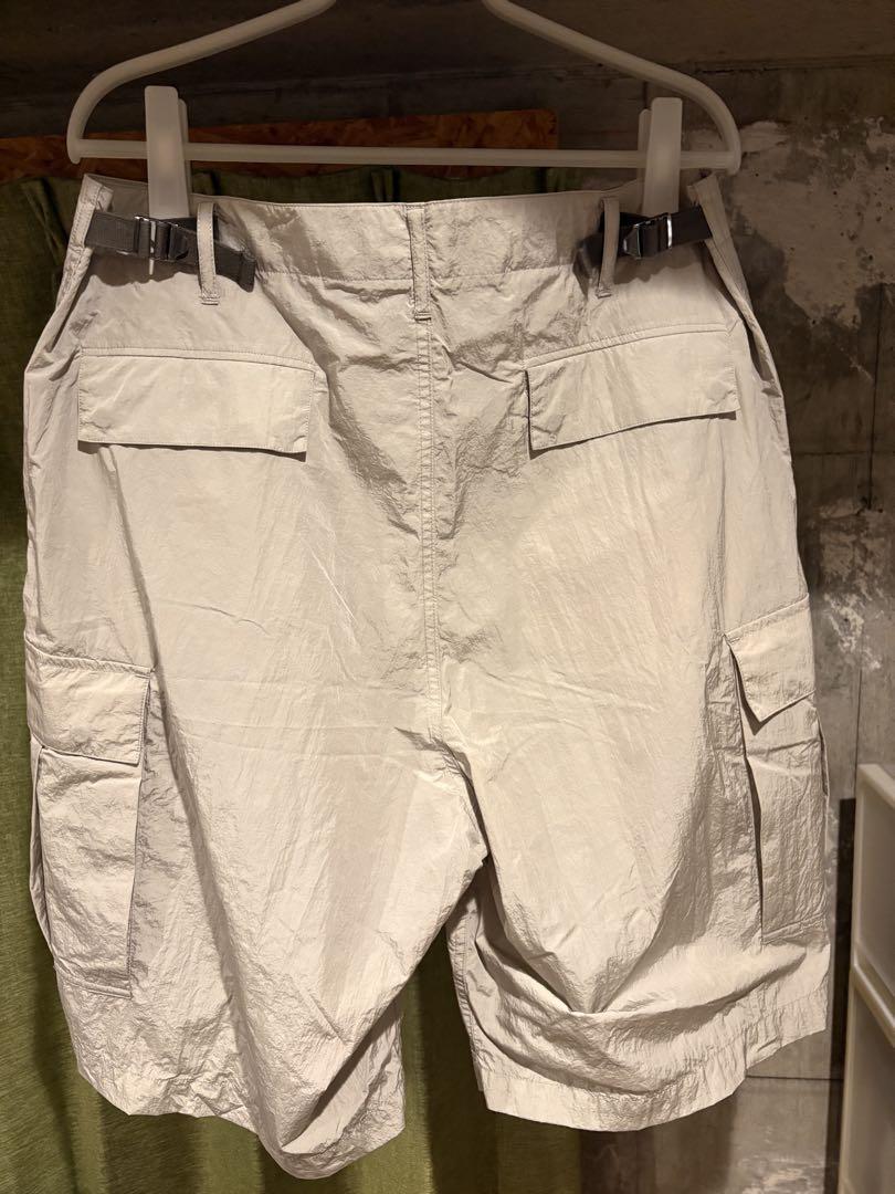 STEVEN ALAN ベージュ ナイロンカーゴショートパンツ