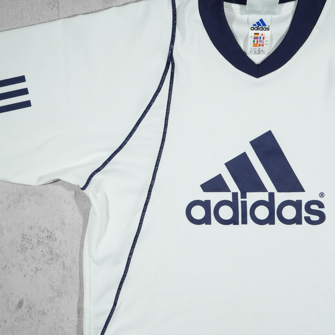 【2025年新作】 adidas 日本製 90s 万国旗タグ M ゲームシャツ Tシャツ メッシュ ウェア