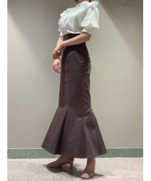 セール開催中 snidel ハイウエストヘムフレアスカート モカ 0