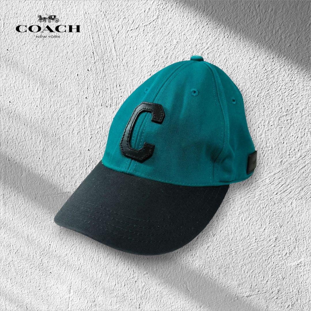 レアCOACHコーチベースボールキャップスナップバックバイカラー帽子ユニセックス