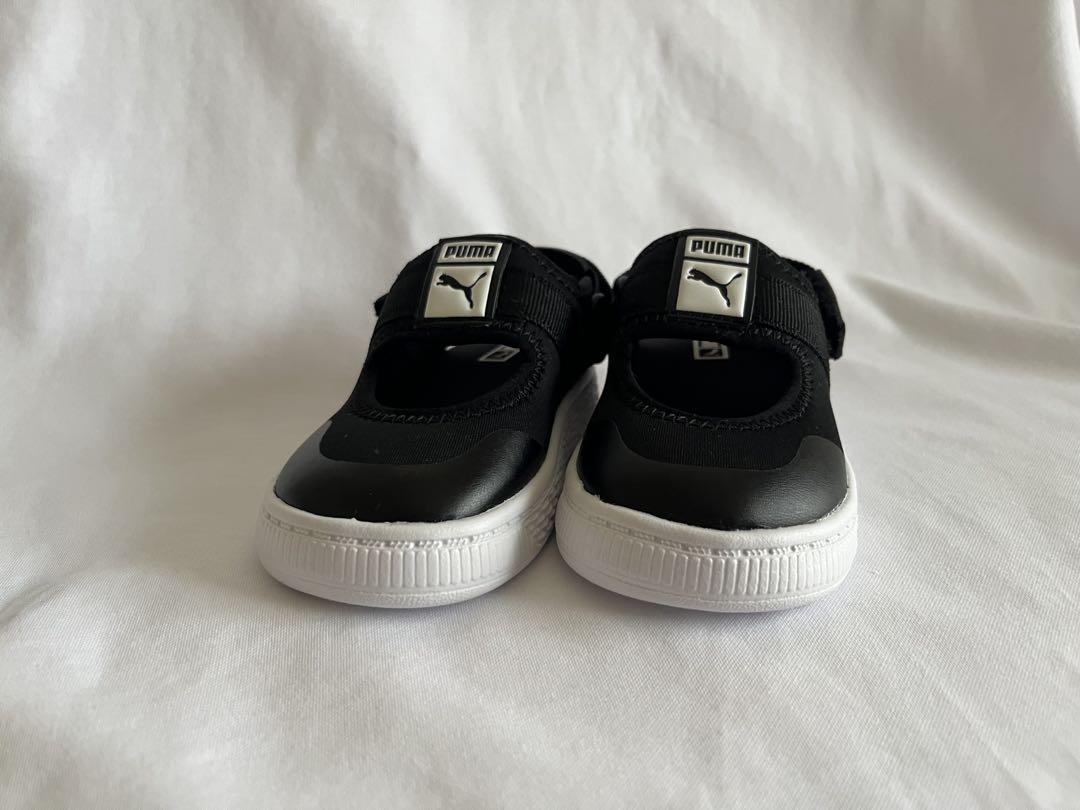 PUMA ブラック サンダル ベビーシューズ